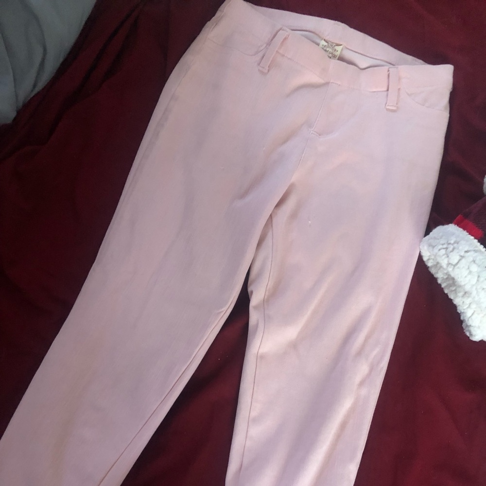 Pink skinny jeans